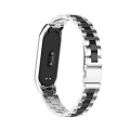 Miniatyrbillede 3 af 5: Rem til Xiaomi Mi Band 6 7 6 5 i rustfrit stål Silver black For Mi band 3