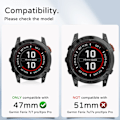 Pikkukuva 3 / 5: Suojakotelo yhteensopiva Garmin Epix Pro 47mm/Fenix 7 Pro/Fenix 7 -kotelon suojus TPU-suojakotelo Fenix 7 -älykellolle (musta) Musta F