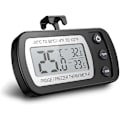 Miniatyrbild 1 av 5: Digital kyltermometer, vattentät frys termometer med krok, lättläst LCD-display, max/min-registreringsfunktion, perfekt för hemmet svart