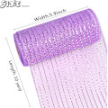 Miniatyrbillede 2 af 5: Deco Mesh 5,9 tommer x 30 fod Dekor Mesh Bånd med Metallic Foil Deco Mesh