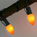 Miniatyrbillede 4 af 7: 25 stk. C9 LED Halloween Orange pærer, C9 LED juletræslys udskiftningspærer til Halloween udendørs lyskæder, C9/E17 mellemstørrelse
