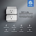 Miniatyrbilde 2 av 5: S31 Lite 15A Wifi Smart Plug Etl Certifierad, Smart Outlet