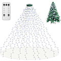 Miniatyrbilde 1 av 8: Julelys for tre, 400 LED julelys med minnefunksjon og 8 moduser, 6,6FT x 16 linjer fe lys med fjernkontroll