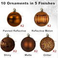 Miniatyrbild 2 av 5: Brons 2,5\" Julgranskulor Julgransdekorationer Ornament Osplitterbara
