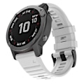 Miniatyrbillede 1 af 5: Til Garmin Fenix 6x 26mm Silikone Smart Watch Rem JCE White