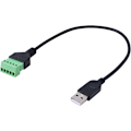 Miniatyrbillede 1 af 5: 1 ft USB type A 2.0 han til 5-polet skrueterminal hun