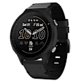 Miniatyrbild 1 av 4: För Garmin Forerunner 955 22mm Läder Stål Spänne Klockarmband NOV Black
