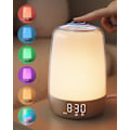 Miniatyrbillede 1 af 8: Solopgangs vækkeur, vækkeur med lys, nattelys til børn, snooze-funktion til tunge sovende, dæmpbar sollyslampe, touch-sengelamper til soveværelse,