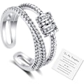 Miniatyrbillede 1 af 5: Fidget Ring til Angst Kvinder - Perler Spinner Ring fra Mor til Kvinder eller Piger