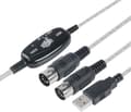 USB till MIDI-kabelomvandlare 2 i 1 PC till Synthesizer Musikstudio Tangentbordsgränssnitt Kabelkontakt Kontrolladapterkabel 16 kanaler Stöder dator