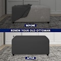 Miniatyrbillede 4 af 5: Super Stretch Soft Form Fit Ottoman Cover - Rektangulær Ottoman