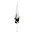 Miniatyrbild 3 av 5: Set med 4 Macrame hängande korgar Bomullsrep hängande plantera blomkruka växt