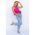 Miniatyrbilde 5 av 5: Kvinners Fjær Korsett Topper Off Shoulder Ermeløs Tube Cami Vest Push Up Faux