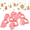 Miniatyrbild 5 av 5: Jul Cookie Cutters: 8 Santa Shape Scone Cutters för Barn