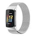 Miniatyrbillede 1 af 5: Milano Magnetisk Metal Rem til Fitbit Charge 5 NQK Silver