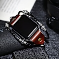 Miniatyrbilde 2 av 3: Iwatch-rem i ekte skinn i rustfritt stål