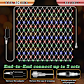 Miniatyrbilde 2 av 7: Gazebo Net Lights Outdoor, 10 x 10 FT Holiday Mesh Lights med 320 LED-lys og 8 lysmoduser, Vanntett koblingsbar Gazebo Twinkle Light for