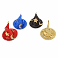 Miniatyrbillede 1 af 5: 4 stk. Mini Top Hat Hårklemmer Skinnende Stjerne Måne Halloween Heksehat