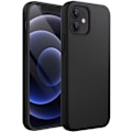 Miniatyrbillede 1 af 6: Silikone Etui til iPhone 12 Mini 5.4-Tommer, Silkeblødt Touch Fuld-Krops Beskyttende Telefon Etui, Stødsikkert Cover med Mikrofiberforing (Sort) Sort