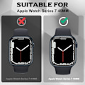 Miniatyrbild 2 av 5: (2-pack) Orzero-kompatibel för Apple Watch Series 8 45mm, Series 7