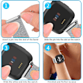 Miniatyrbillede 3 af 5: Metal Justerbar Udskiftningsarmbånd Magnetiske Remme Kompatibel Med Fitbit Versa/versa 2/versa Lite/se, Multi-farve Silver Large