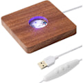 Miniatyrbillede 1 af 5: LED Træ Lys Display Base - Farverig Firkant til Krystal Kunst