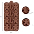 Miniatyrbillede 4 af 5: Jule silikoneforme - Xmas chokolade slikforme (3 stk)
