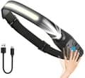 USB Oppladbar COB Hodelykt - 230° Flomlys med Bevegelsessensor | IPX4 Vanntett for Camping, Arbeid