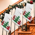 Miniatyrbild 4 av 7: Julklapp, Personliga Julklappsstrumpor 2-pack Glad Jul Buffelrutig Julgran 45,7 cm Julstrumpor Hängande Ornament