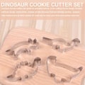 Miniatyrbilde 5 av 5: Dinosaur Cookie Cutter Set - Rustfrie stål Dinosaur Sandwich Cutters