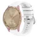 Miniatyrbillede 1 af 5: For Garmin Vivomove 3s 18mm Solid Color Silicone Watch Band UDX White