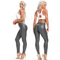 Miniatyrbillede 3 af 5: Kvinde Kunstlæder Leggings Bukser PU Elastisk Formgiven Hofte