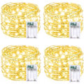 Miniatyrbild 1 av 8: 4-pack 20FT 60LED batteridrivna ljusslingor med timer, vattentäta batteridrivna ljusslingor utomhus inomhus, batteridrivna ljusslingor för sovrum