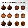 Miniatyrbilde 2 av 5: Bronse 1,6\" Små Julekuler Julepynt Ornamenter