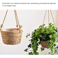 Miniatyrbild 5 av 7: Växtupphängningar Hängande korg Jute rep Hängande blomkorg Korgkorg Fällbar sjögräs Blomkruka Macrame växtupphängningar Suckulent Krukväxt 3