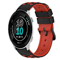 Miniatyrbillede 1 af 5: Til Garmin Forerunner 158 20mm To-farvet silikoneurrem QBN Black-White