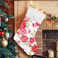 Miniatyrbillede 1 af 7: Jule-Strømpe, Personlige Jule-Strømper 2-pakning Julehandsker Røde Blomster 45,7 cm Jule-Strømper Hængende Ornament Pejs til