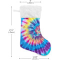 Miniatyrbillede 3 af 7: Jule-Strømpe, Personlige Jule-Strømper 2-pak Rainbow Tie Dye Swirl Gradient 18 tommer Jule-Strømper Hængende Ornament Pejs til