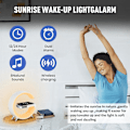 Miniatyrbillede 4 af 8: Intelligent LED-bordlampe, 4 i 1 oplader atmosfære nattelyslampe, app-styret BT-højttaler vækkeur, hjemmekontorstudie sengebordsopladning