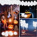 Miniatyrbillede 8 af 8: 50 stk. LED lysende balloner, der lyser i mørket til fester, fødselsdage, bryllupsdekorationer og Halloween julefestival (hvid) Hvid 1 Hvid 1