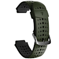 Miniatyrbillede 1 af 4: For Garmin Forerunner 220 To-farvet silikone urrem ZQB Army Green Black