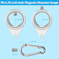 Miniatyrbild 4 av 5: 1\" Flaggstångsringar Clips - Roterande Flaggstångssvängbara Clips (Silver - 2PCS)