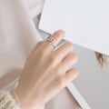 Miniatyrbild 3 av 5: Justerbara ringar för flickor - Cat Kitty Ears Virkad ring för spänningsreglering