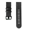Miniatyrbillede 2 af 5: For Garmin Fenix 7x Silikone + Læder Quick Release Rem Black