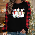 Miniatyrbild 2 av 5: Jultröjor för kvinnor 2023 Höstmode Raglan Långärmad Pullover