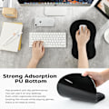 Miniatyrbillede 3 af 7: Ergonomisk musemåtte med håndledsstøtte, musemåtte med memory foam håndledsstøtte og skridsikker PU-base, Massae Bule Desin til smertelindring, sort