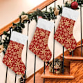 Miniatyrbild 4 av 7: Julklapp, personliga julklappsstrumpor 2-pack Jul Semester Snöflinga 45,7 cm Julstrumpor Hängande Ornament Eldstad för B