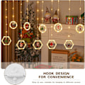 Miniatyrbild 3 av 5: 20Ft 100 LED-lampor Julstjärnig Fönstergardin Ljus, USB-drivna Stjärngardin