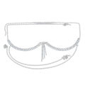 Miniatyrbilde 5 av 5: Rhinestone Brystfeste Kjede Trendy Krystall Brystfeste