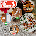 Miniatyrbilde 6 av 7: Julelandsbylys med 4 LED-pærer, LED-pære C7-ledningklipslys Julehalloween Ca, Gresskar, Utendørs atmosfære Hvit 4 LED